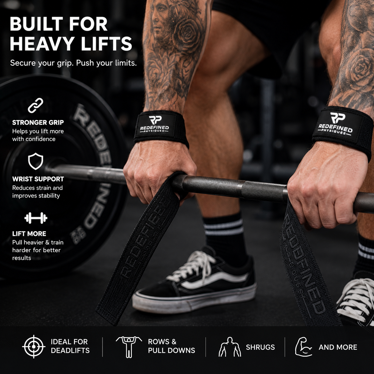 Weight Lifting Wrist Straps – Gym, Deadlift & Strength Training Grip Straps