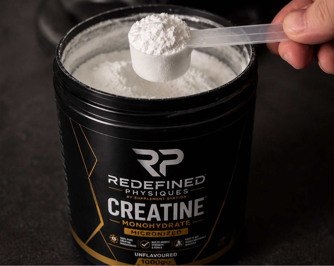 Micronised Creatine Monohydrate 1kg (200 Servings) | Redefined Physiques