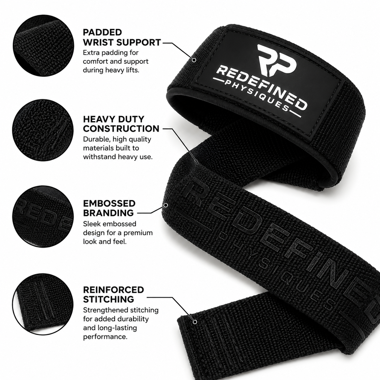 Weight Lifting Wrist Straps – Gym, Deadlift & Strength Training Grip Straps