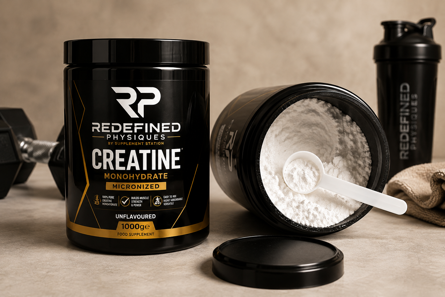 Micronised Creatine Monohydrate 1kg (200 Servings) | Redefined Physiques