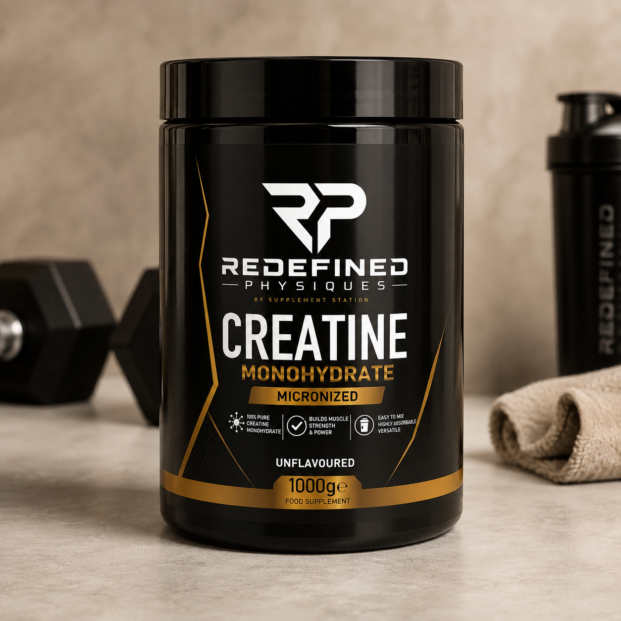 Micronised Creatine Monohydrate 1kg (200 Servings) | Redefined Physiques
