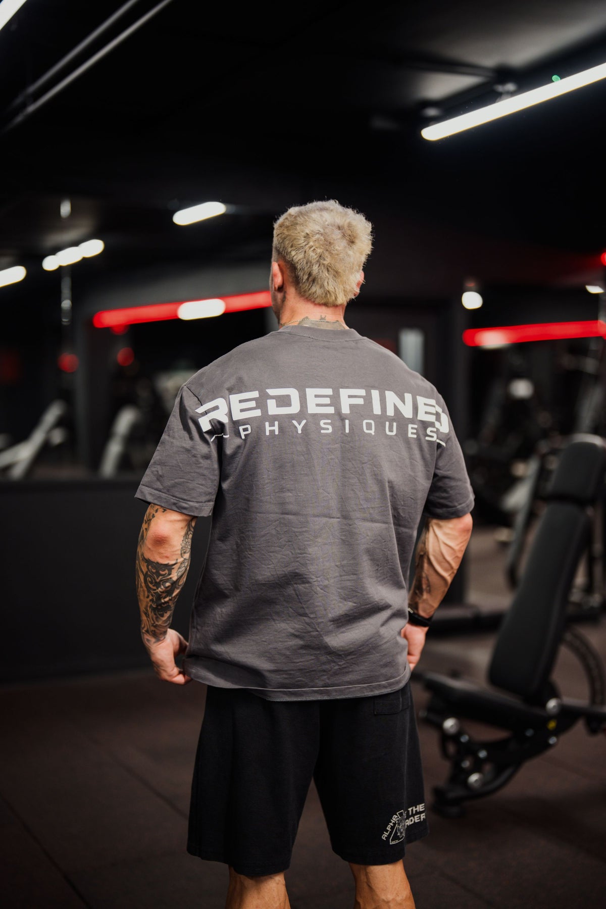 Redefined Physiques Oversized Gym T-Shirt – Charcoal