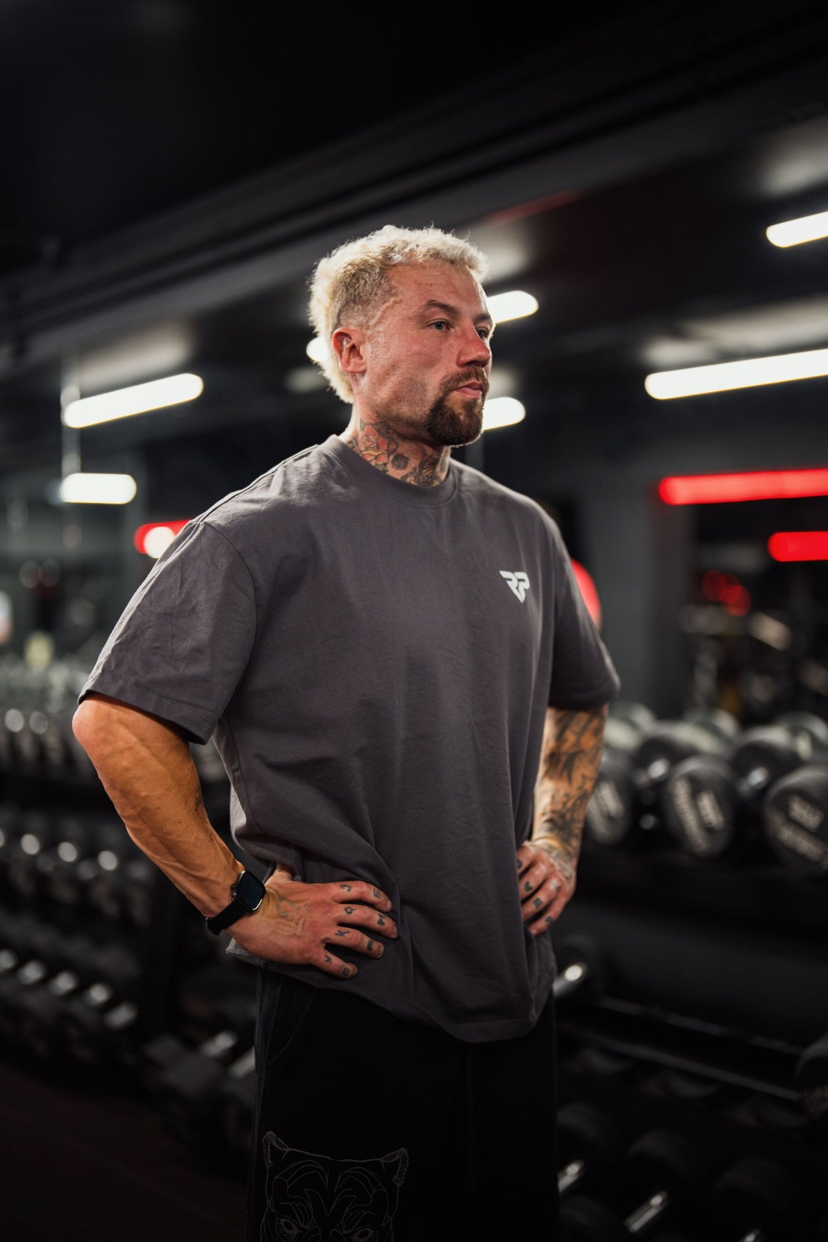 Redefined Physiques Oversized Gym T-Shirt – Charcoal